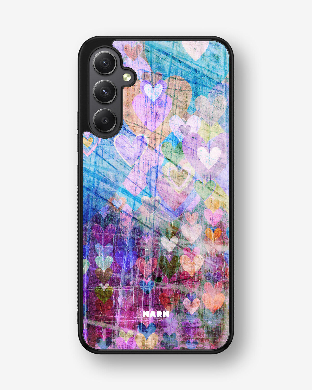 Samsung Galaxy A34 5G Hard Case – Purple Hearts - View 1