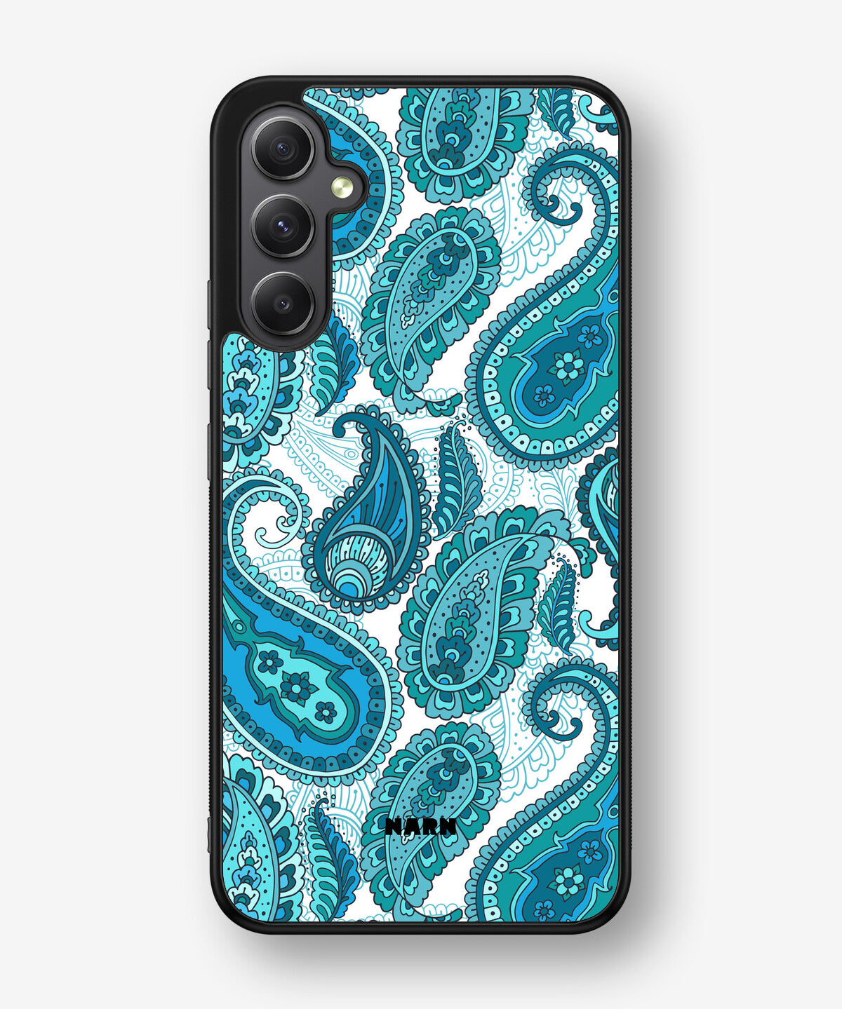 Samsung Galaxy A34 5G Hard Case – Turquoise Paisley - View 1