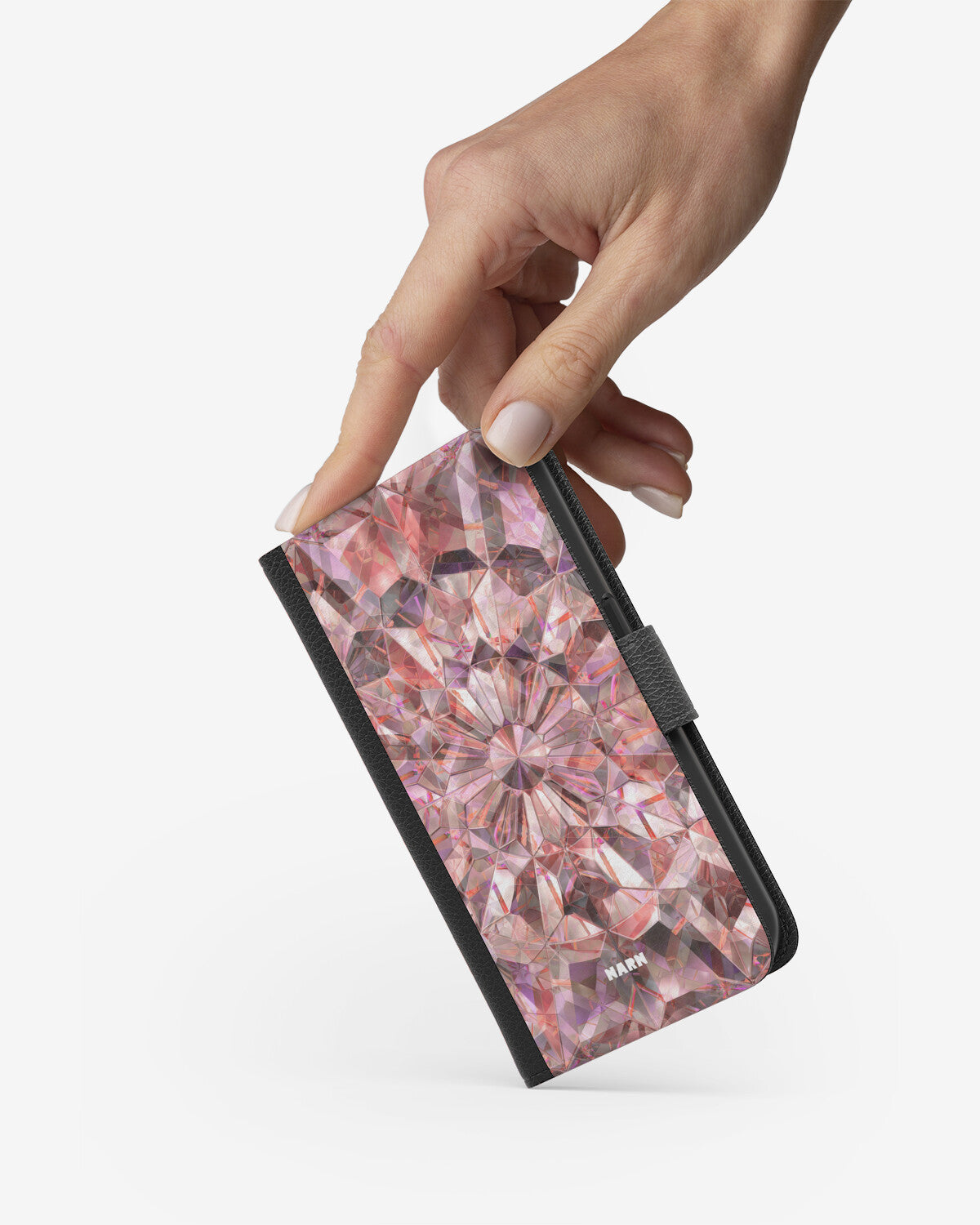 Samsung Galaxy A35 5G Wallet Case - Pink Crystals - View 2