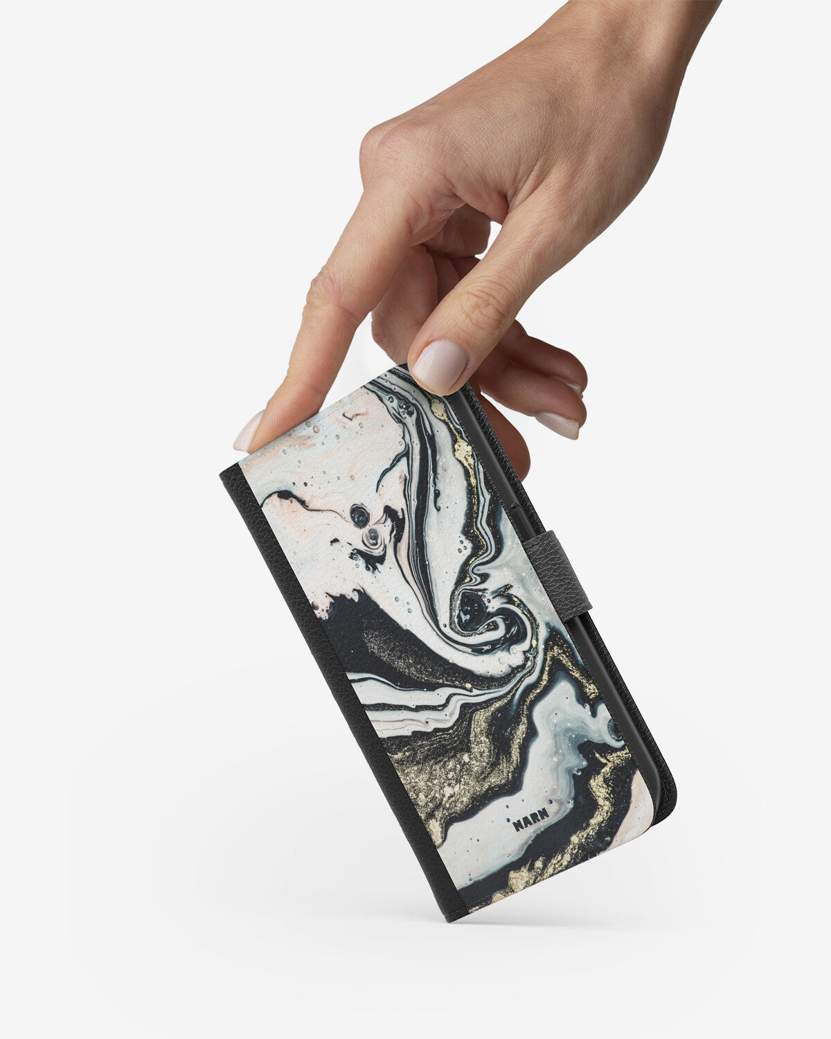 Samsung Galaxy A40 (2019) Wallet Case - Golden Swirl - View 2