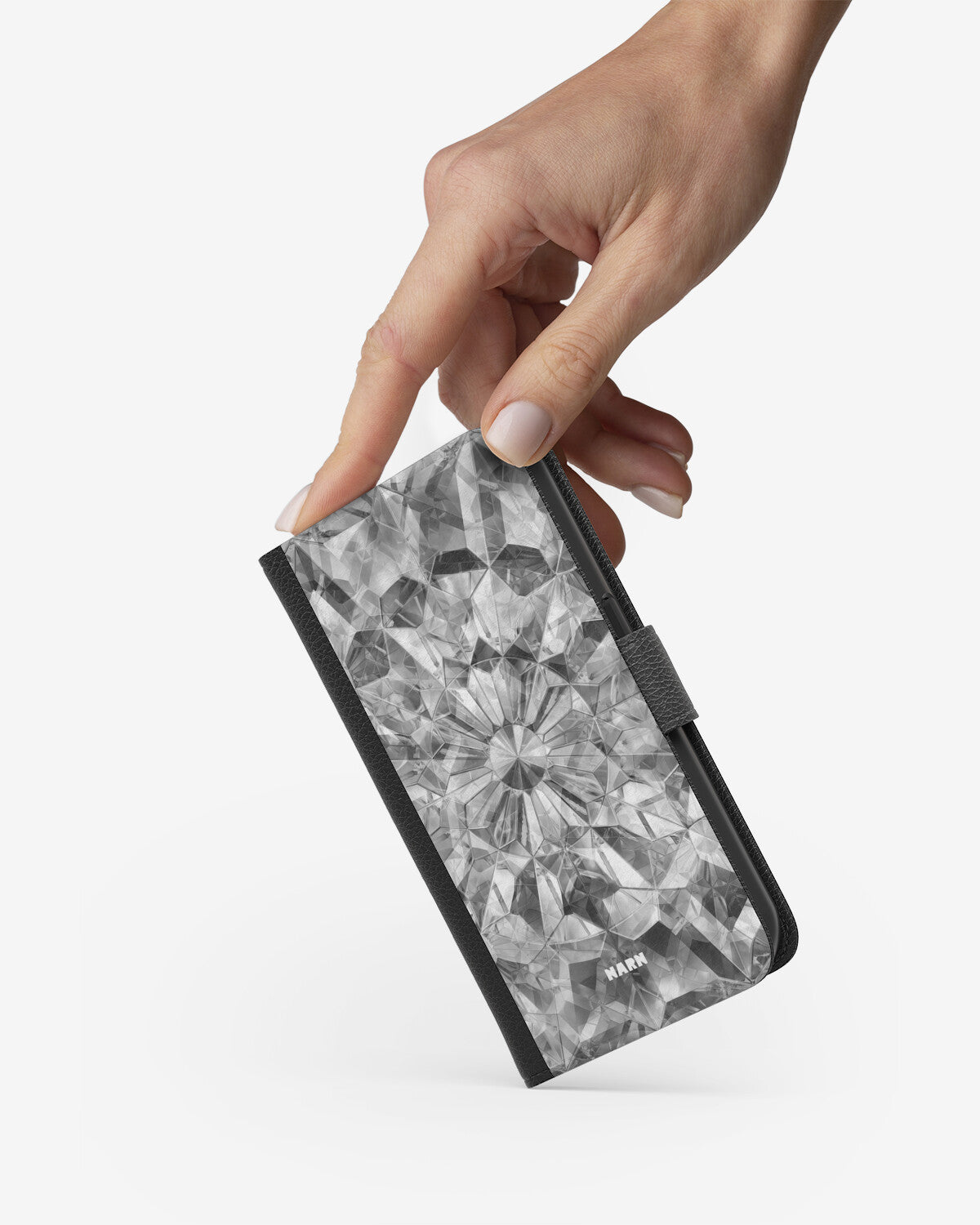 Samsung Galaxy A40 (2019) Wallet Case - Grey Crystals - View 2