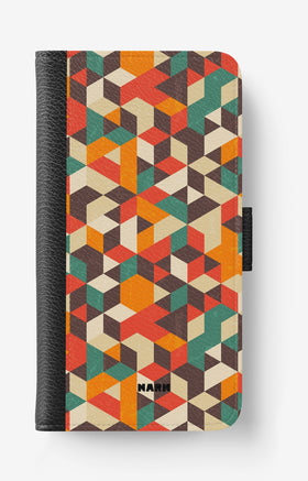 Samsung Galaxy A40 (2019) Wallet Case - Retro Geometric - View 1