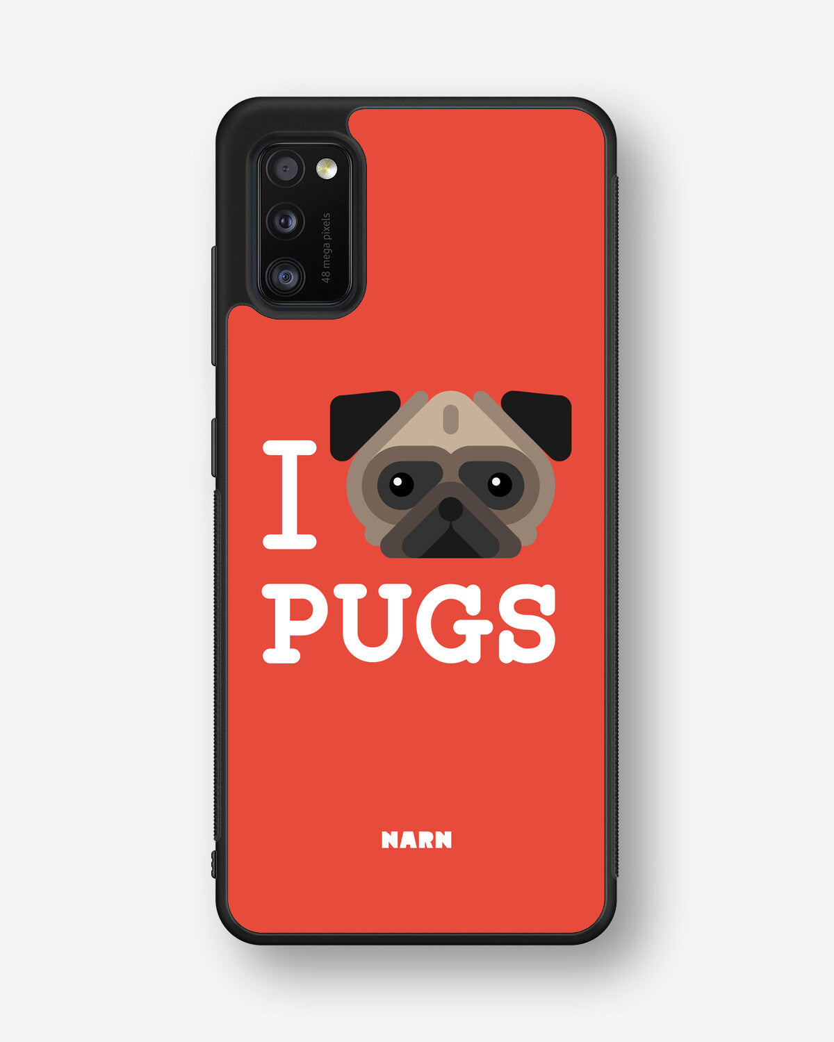Samsung Galaxy A41 (2020) Hard Case – I Love Pugs - View 1