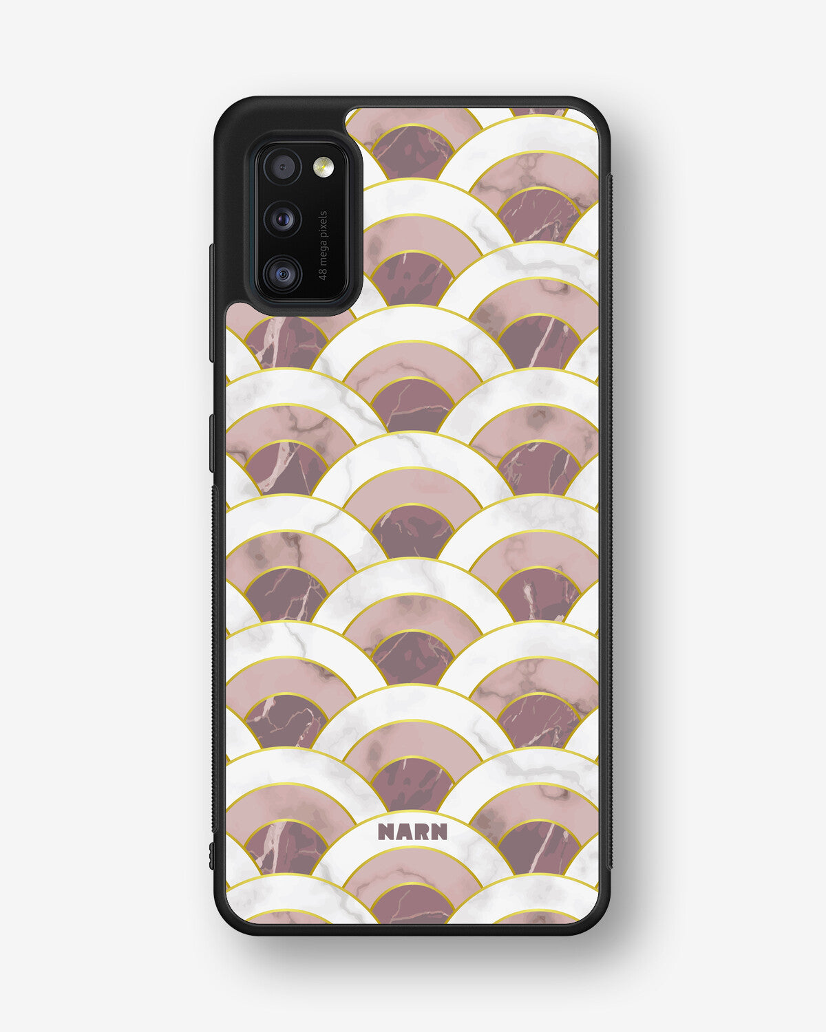 Samsung Galaxy A41 (2020) Hard Case – Pink Marble Waves - View 1