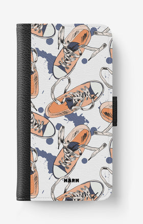 Samsung Galaxy A42 5G Wallet Case - Apricot Sneakers - View 1
