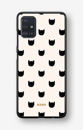 Samsung Galaxy A51 Hard Case – Kitty Dots - View 1