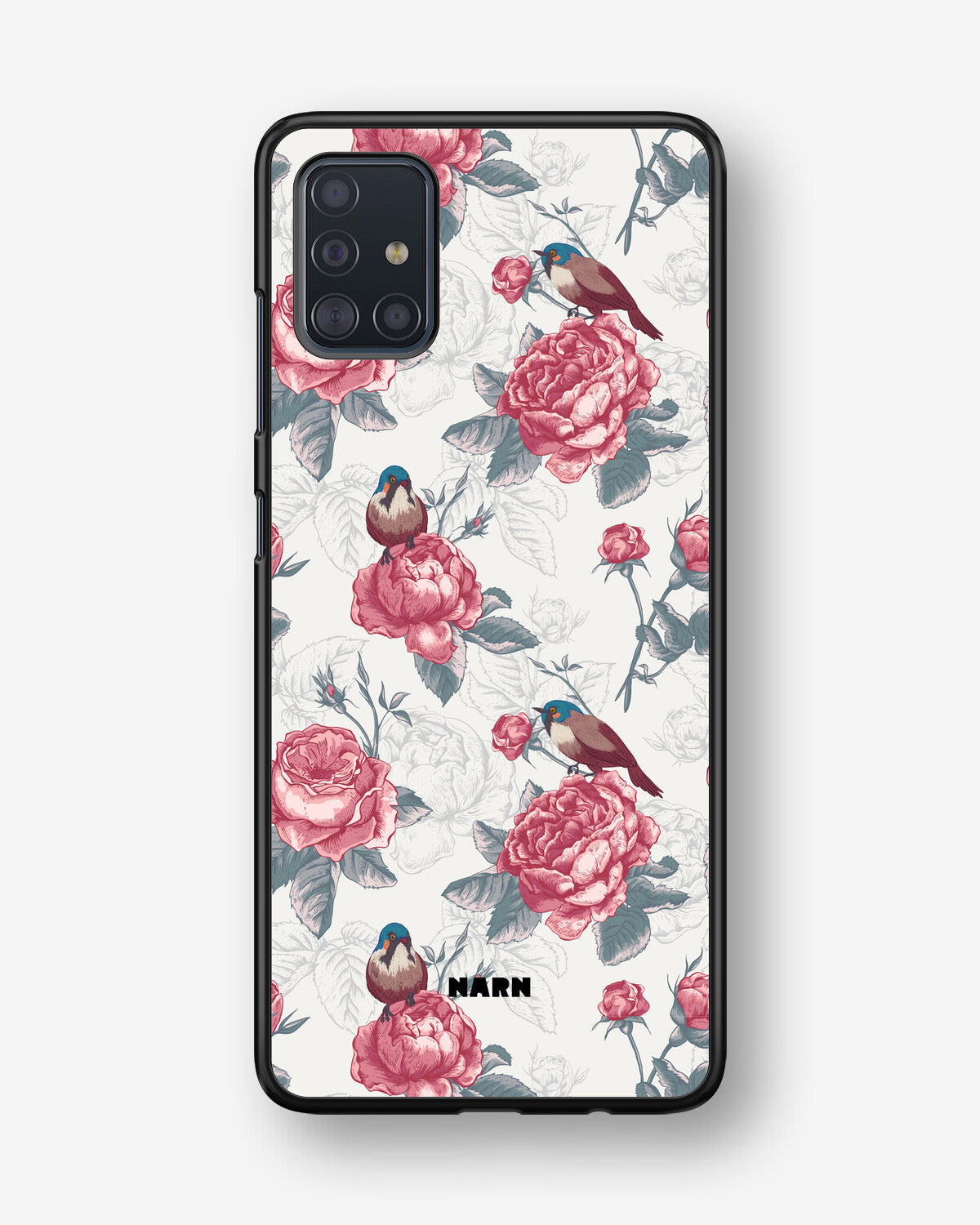 Samsung Galaxy A51 Hard Case – Birds Among Roses - View 1