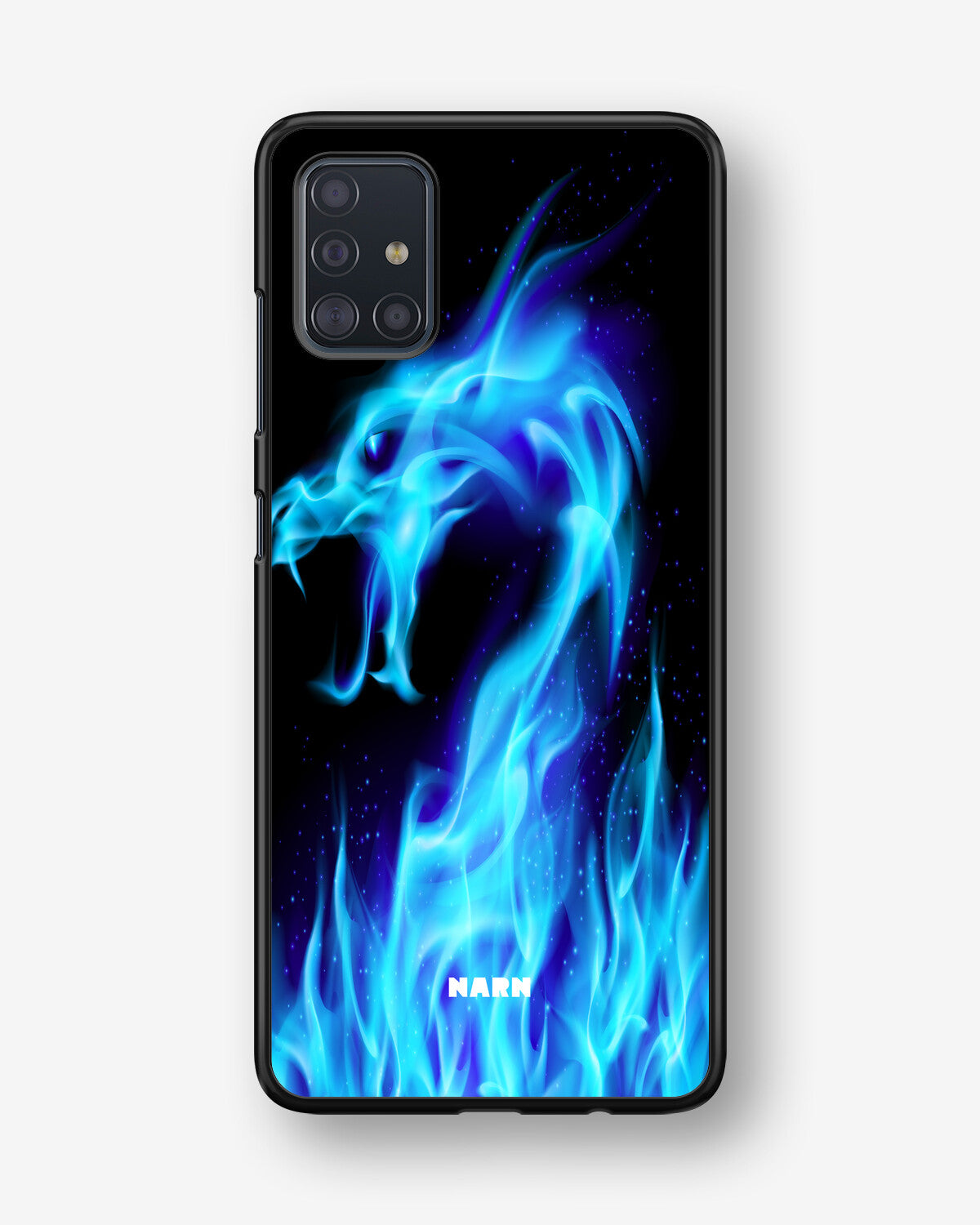 Samsung Galaxy A51 Hard Case – Blue Flames Dragon - View 1