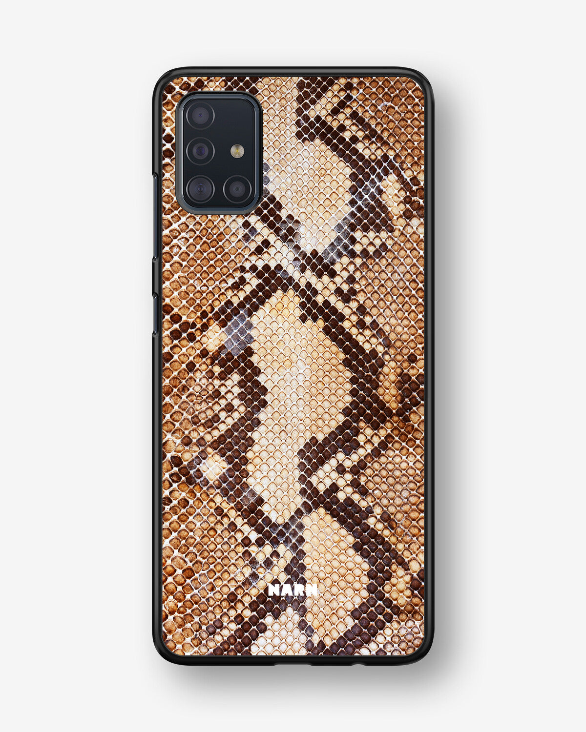 Samsung Galaxy A51 Hard Case – Brown Snakeskin - View 1