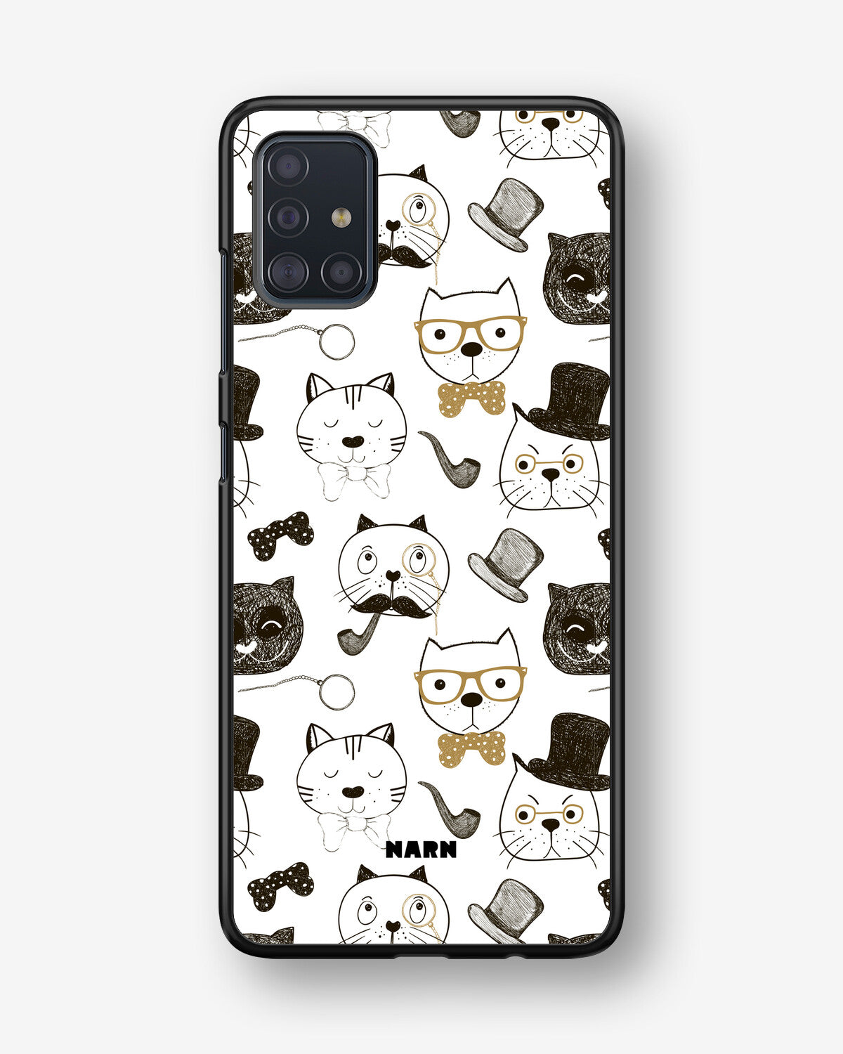 Samsung Galaxy A51 Hard Case – Cartoon Cats - View 1