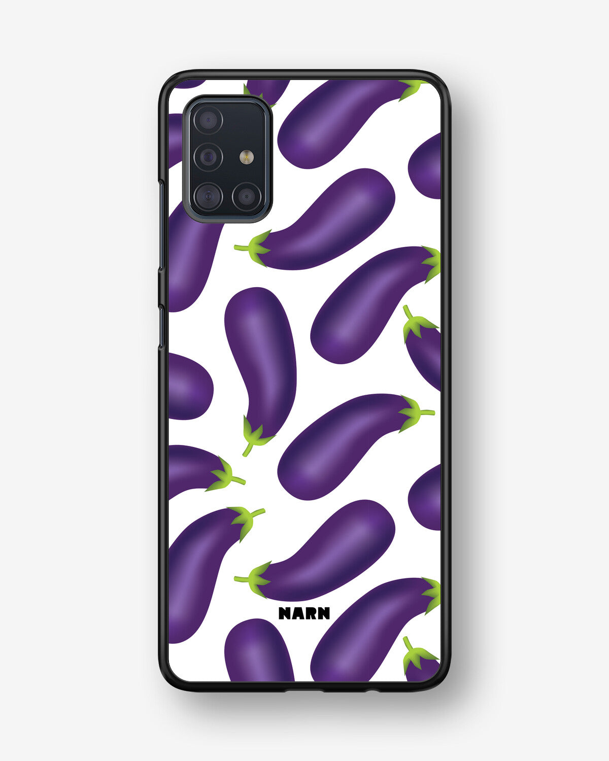 Samsung Galaxy A51 Hard Case – Eggplant Pattern - View 1
