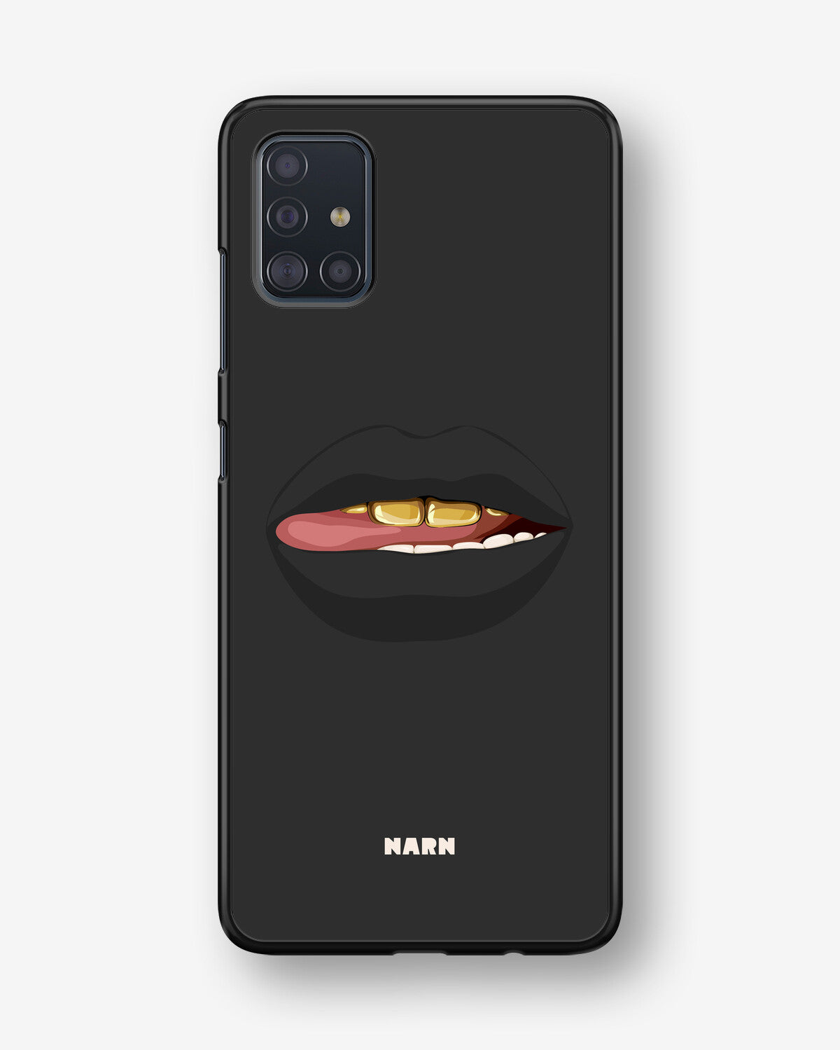 Samsung Galaxy A51 Hard Case – Golden Lips - View 1