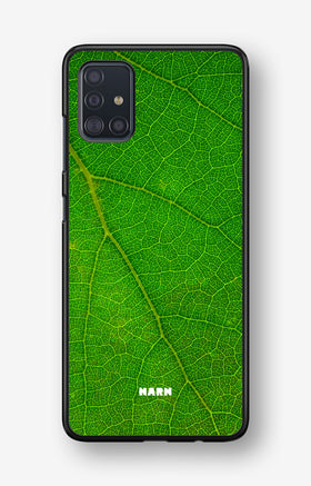 Samsung Galaxy A51 Hard Case – Green Leafy - View 1