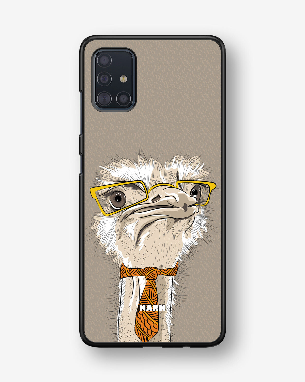 Samsung Galaxy A51 Hard Case – Hipster Ostrich - View 1