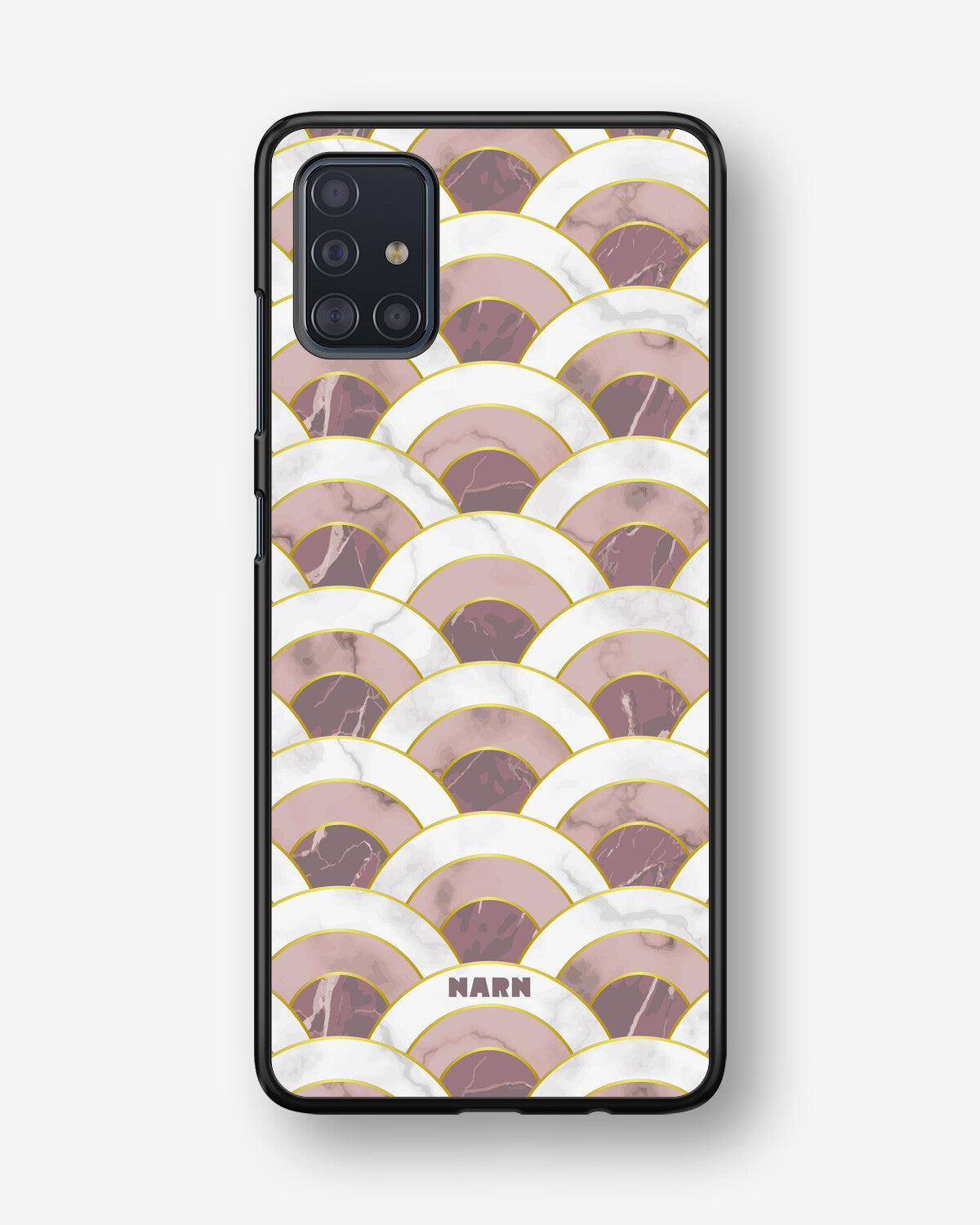 Samsung Galaxy A51 Hard Case – Pink Marble Waves - View 1