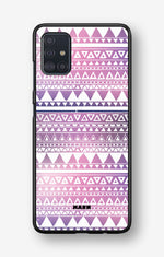 Samsung Galaxy A51 Hard Case – Purple Aztec - View 1