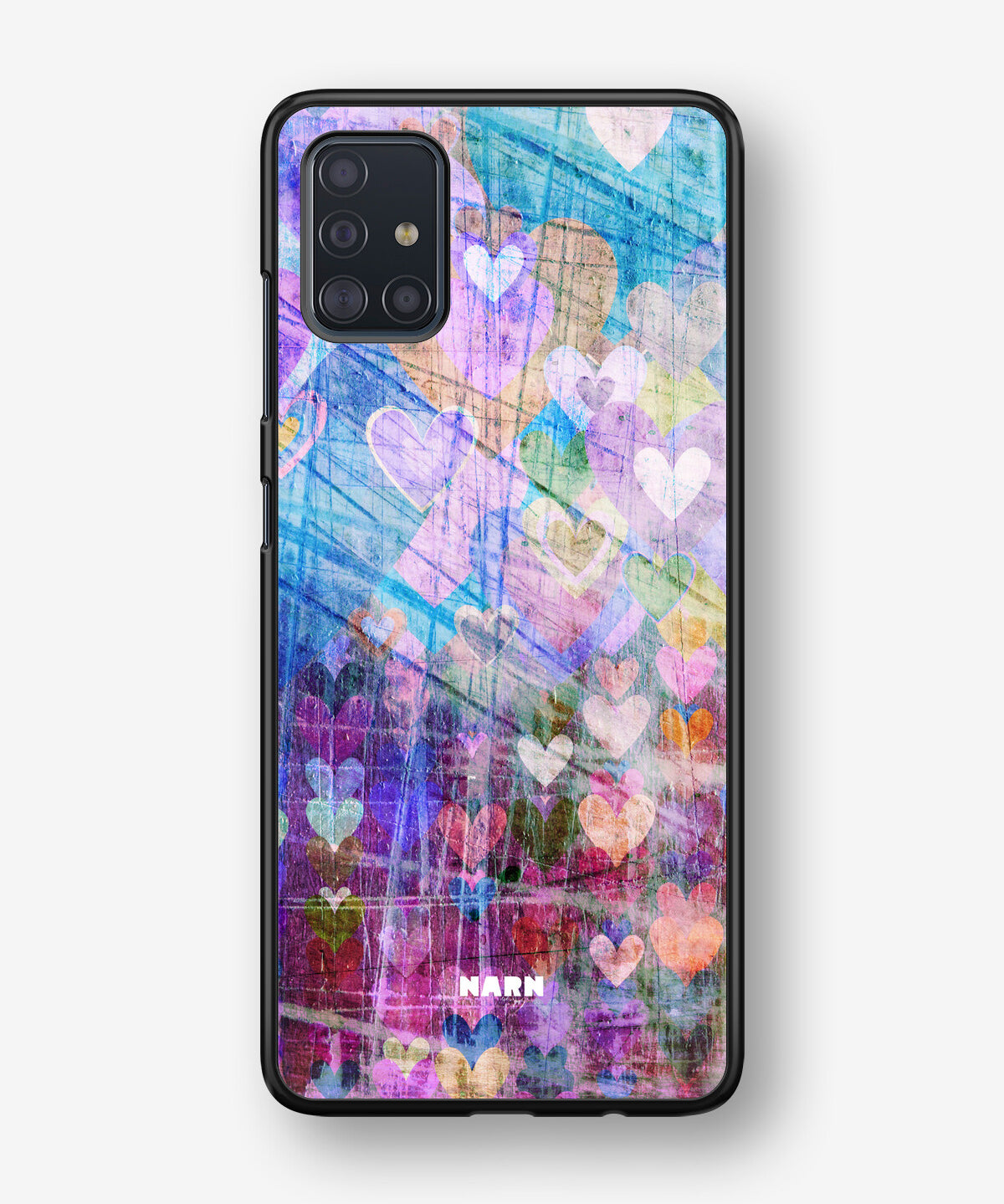 Samsung Galaxy A51 Hard Case – Purple Hearts - View 1
