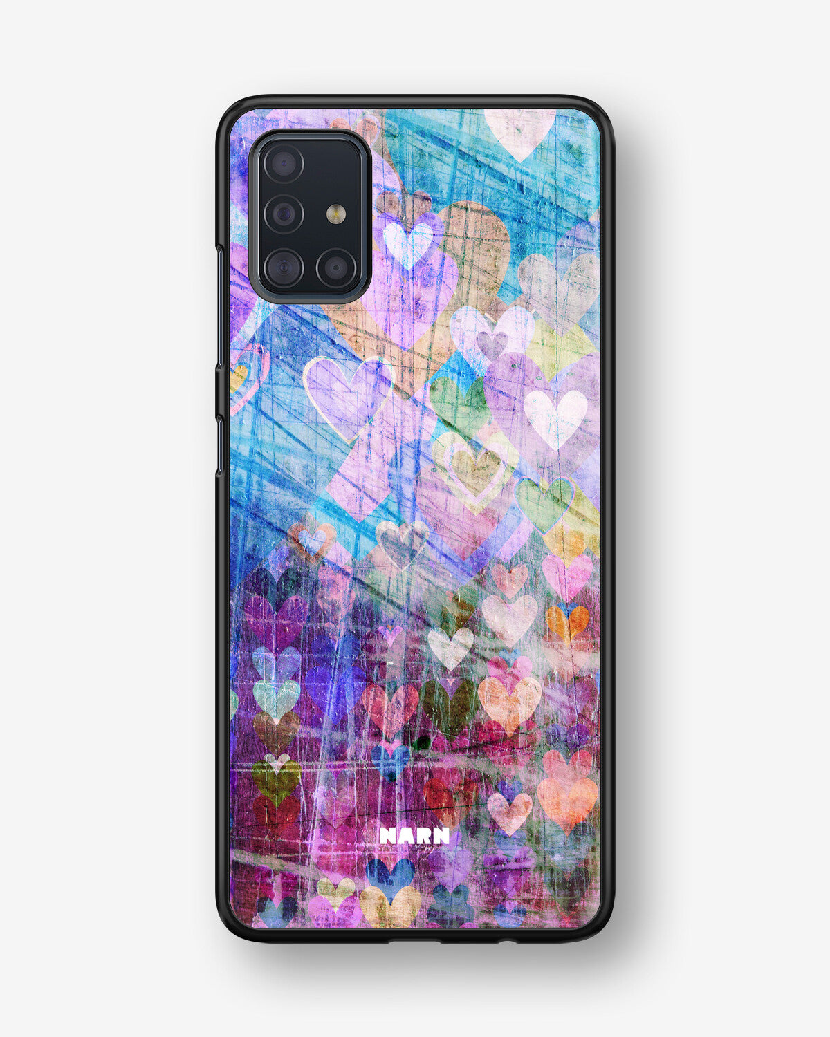 Samsung Galaxy A51 Hard Case – Purple Hearts - View 1