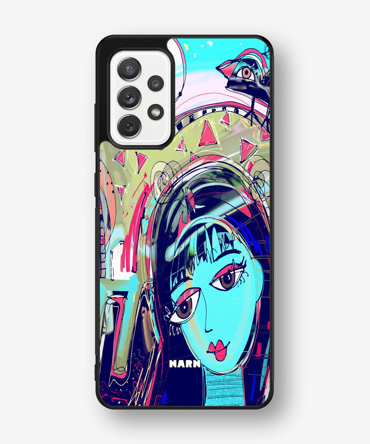 Samsung Galaxy A52 / A52s 5G Hard Case – Abstract Cat - View 1