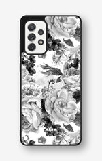 Samsung Galaxy A52 / A52s 5G Hard Case – Black & White Bloom - View 1
