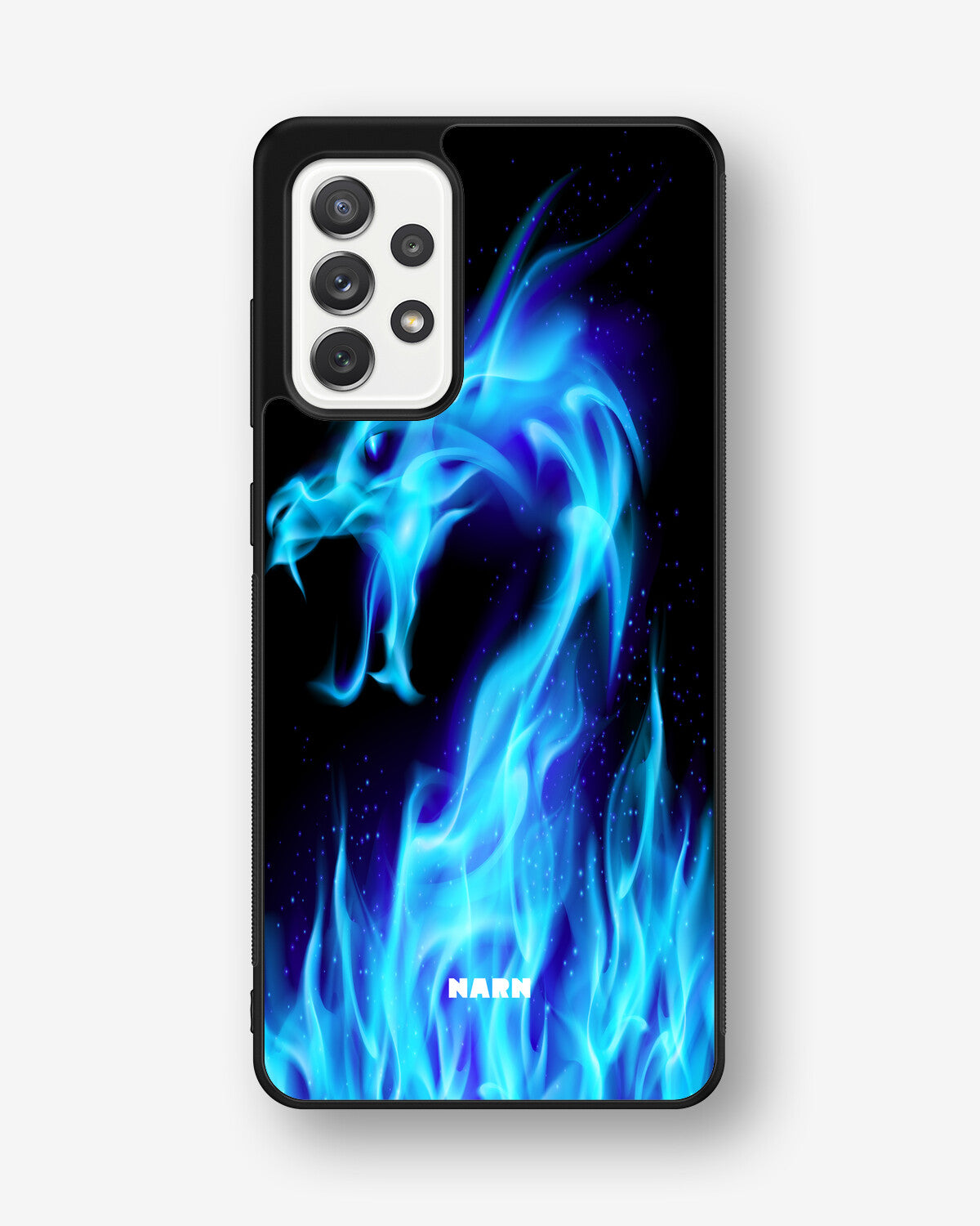 Samsung Galaxy A52 / A52s 5G Hard Case – Blue Flames Dragon - View 1