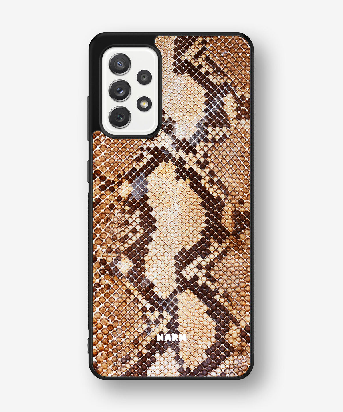 Samsung Galaxy A52 / A52s 5G Hard Case – Brown Snakeskin - View 1