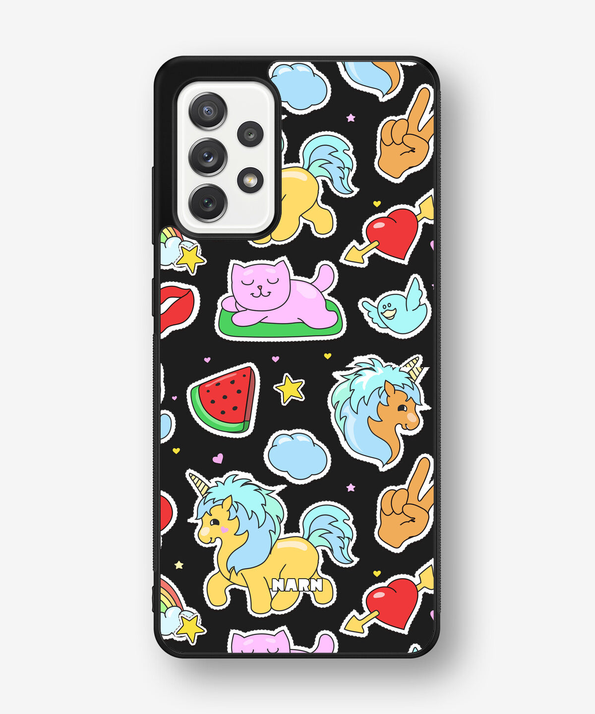 Samsung Galaxy A52 / A52s 5G Hard Case – Cute Stickers - View 1