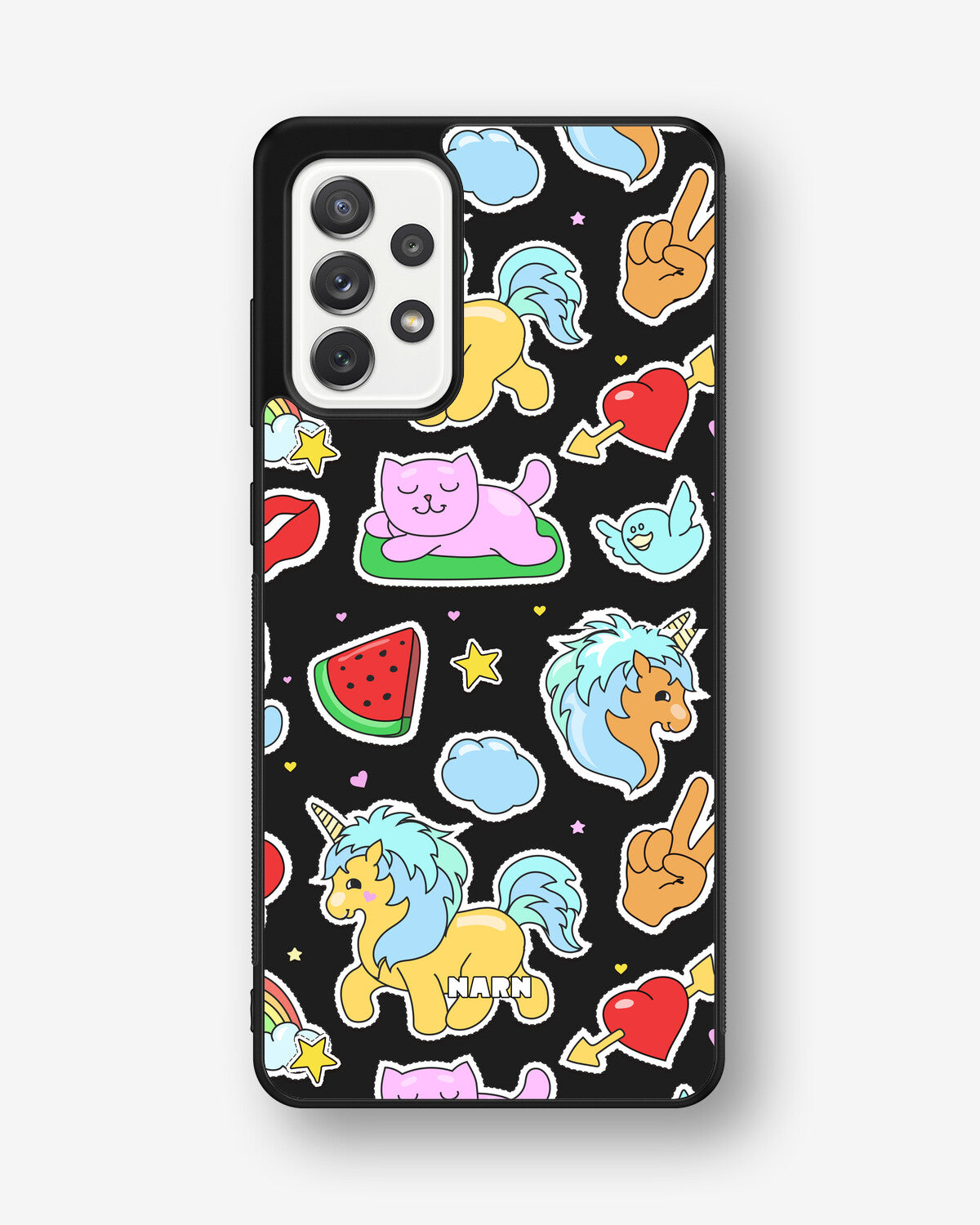 Samsung Galaxy A52 / A52s 5G Hard Case – Cute Stickers - View 1