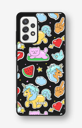 Samsung Galaxy A52 / A52s 5G Hard Case – Cute Stickers - View 1