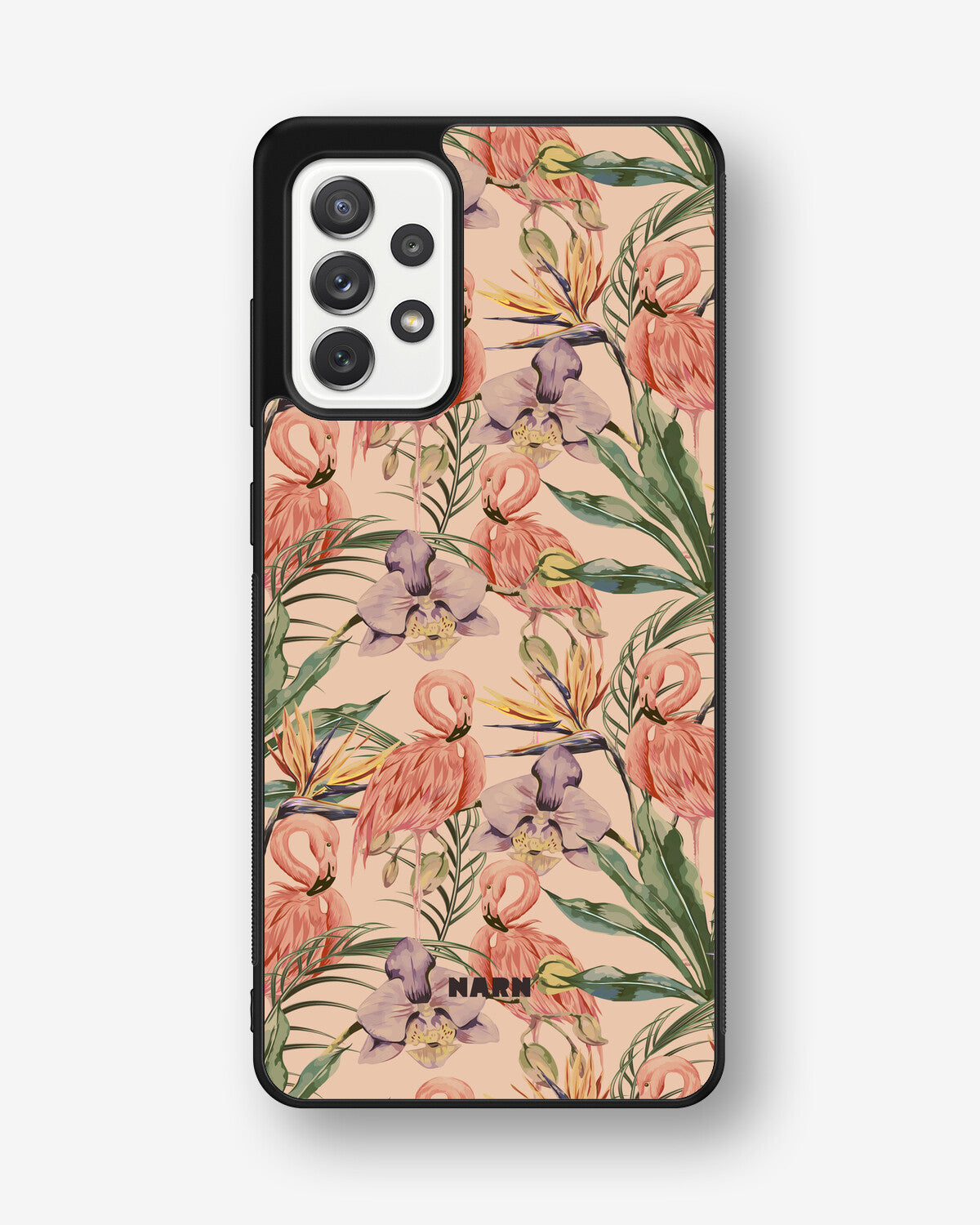 Samsung Galaxy A52 / A52s 5G Hard Case – Flamingos & Flowers - View 1