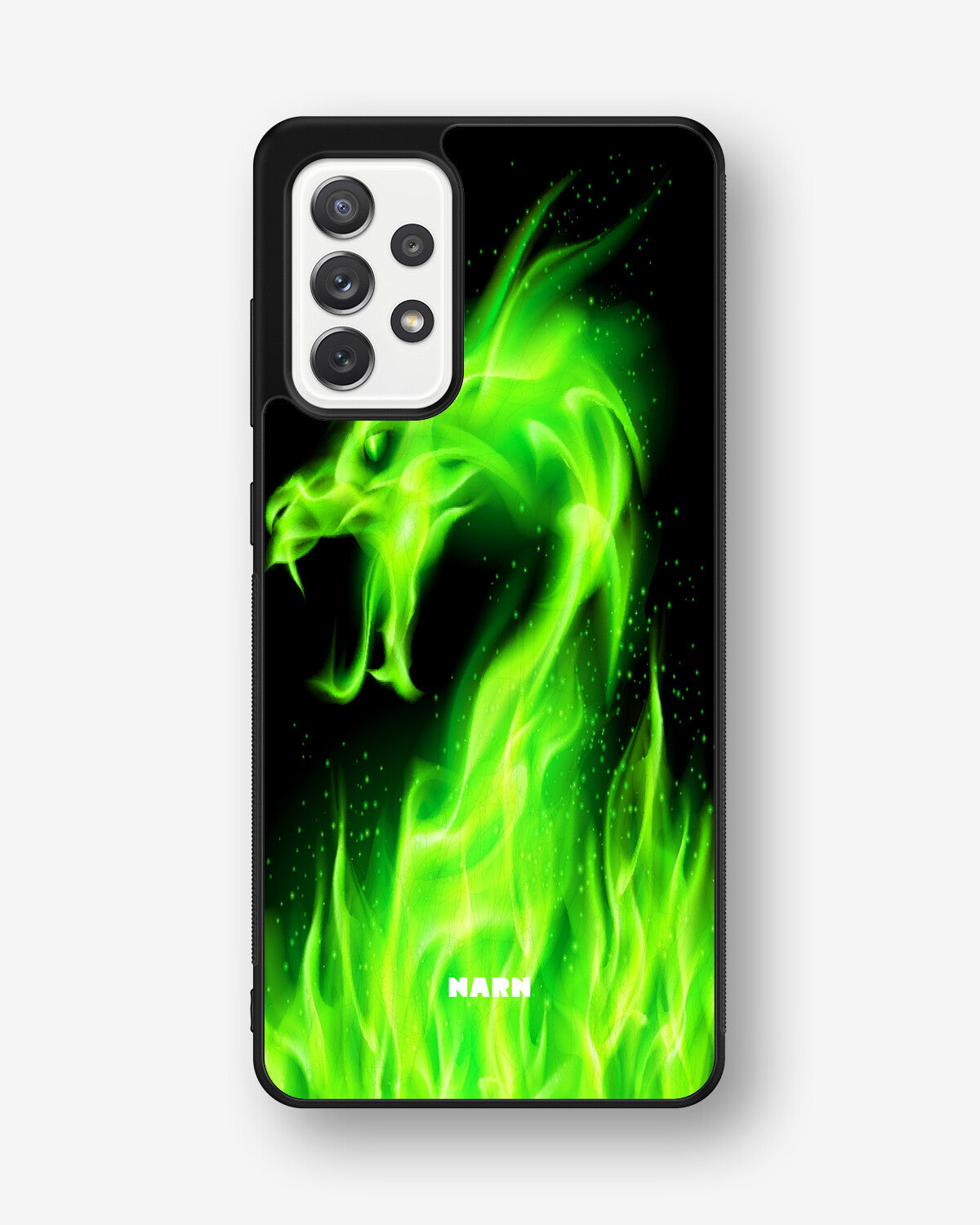 Samsung Galaxy A52 / A52s 5G Hard Case – Green Flames Dragon - View 1