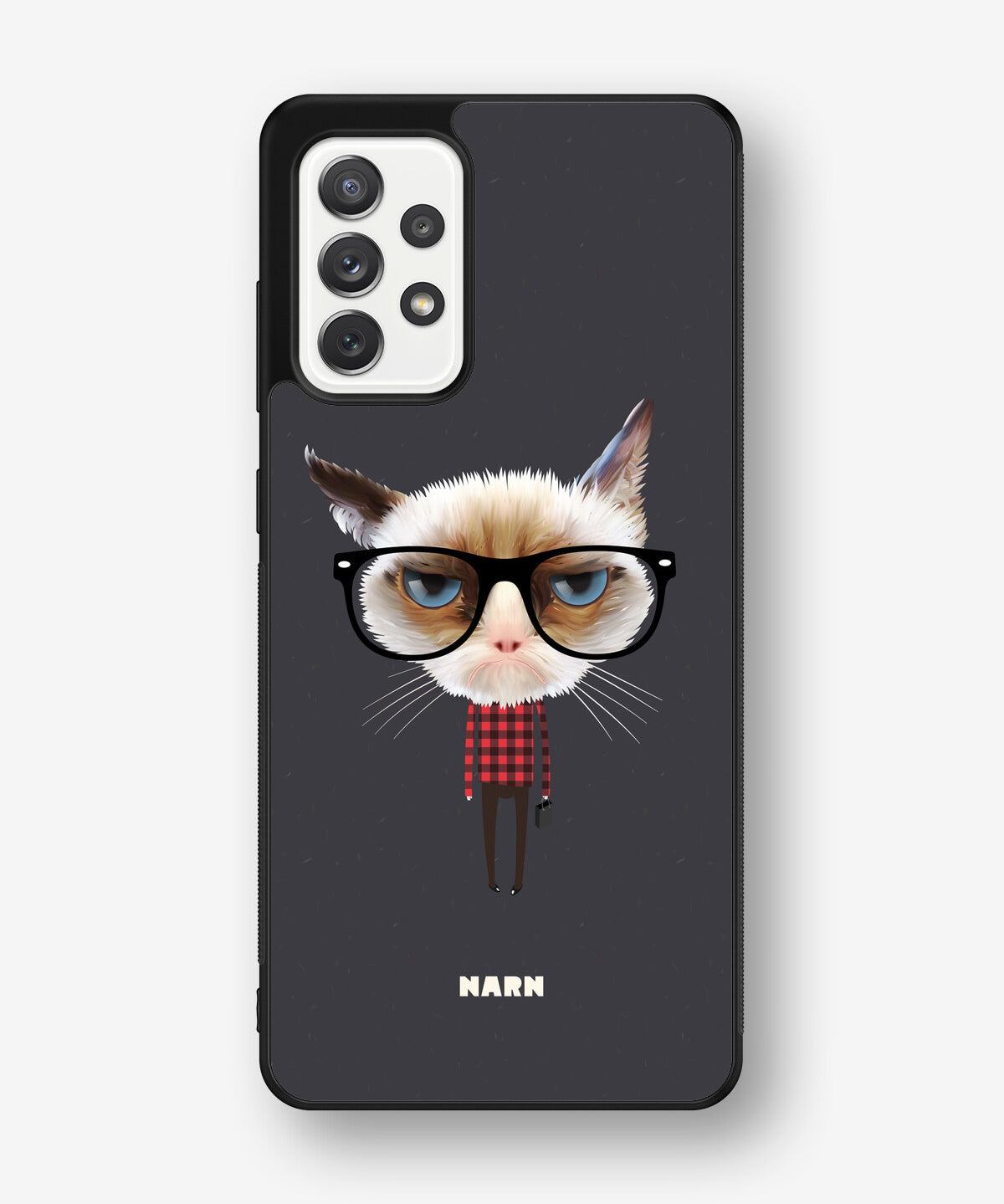 Samsung Galaxy A52 / A52s 5G Hard Case – Hipster Cat - View 1