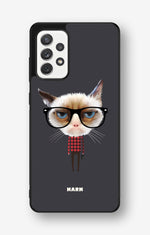 Samsung Galaxy A52 / A52s 5G Hard Case – Hipster Cat - View 1