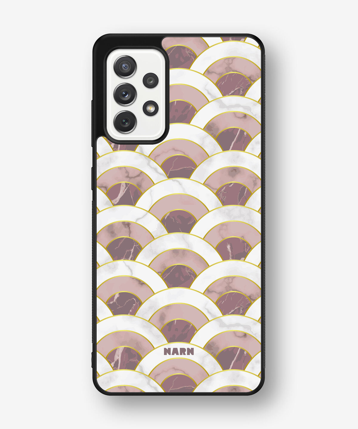 Samsung Galaxy A52 / A52s 5G Hard Case – Pink Marble Waves - View 1