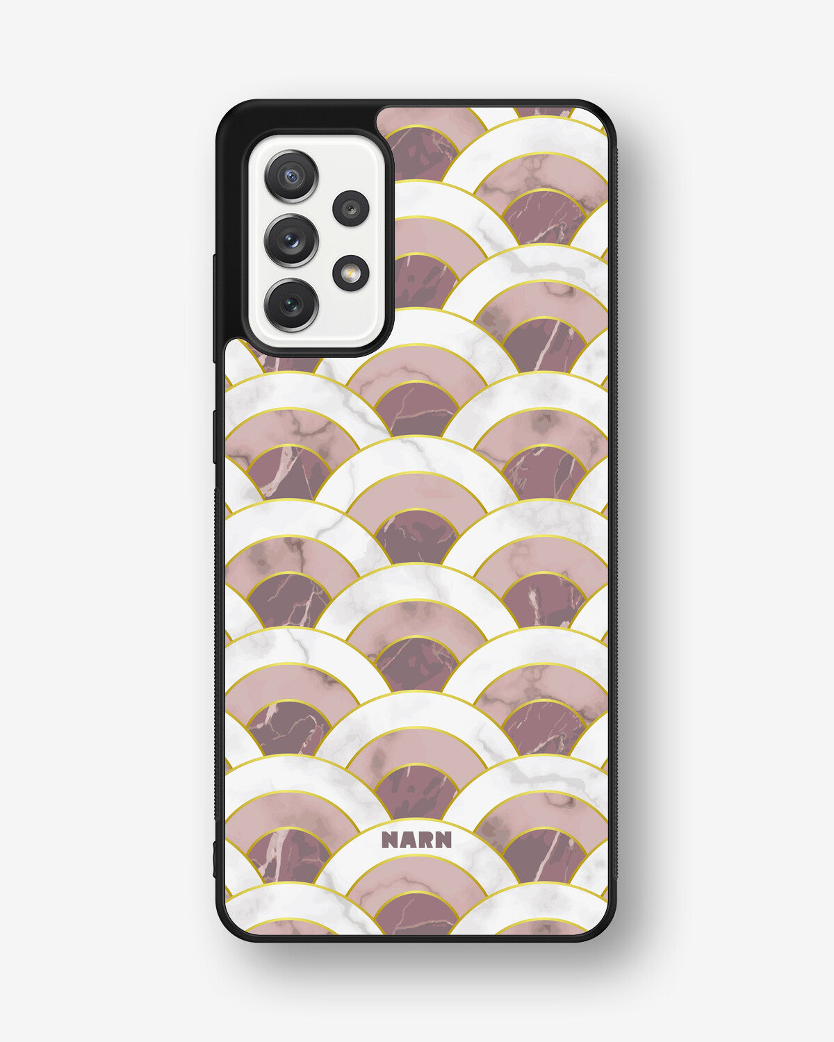 Samsung Galaxy A52 / A52s 5G Hard Case – Pink Marble Waves - View 1