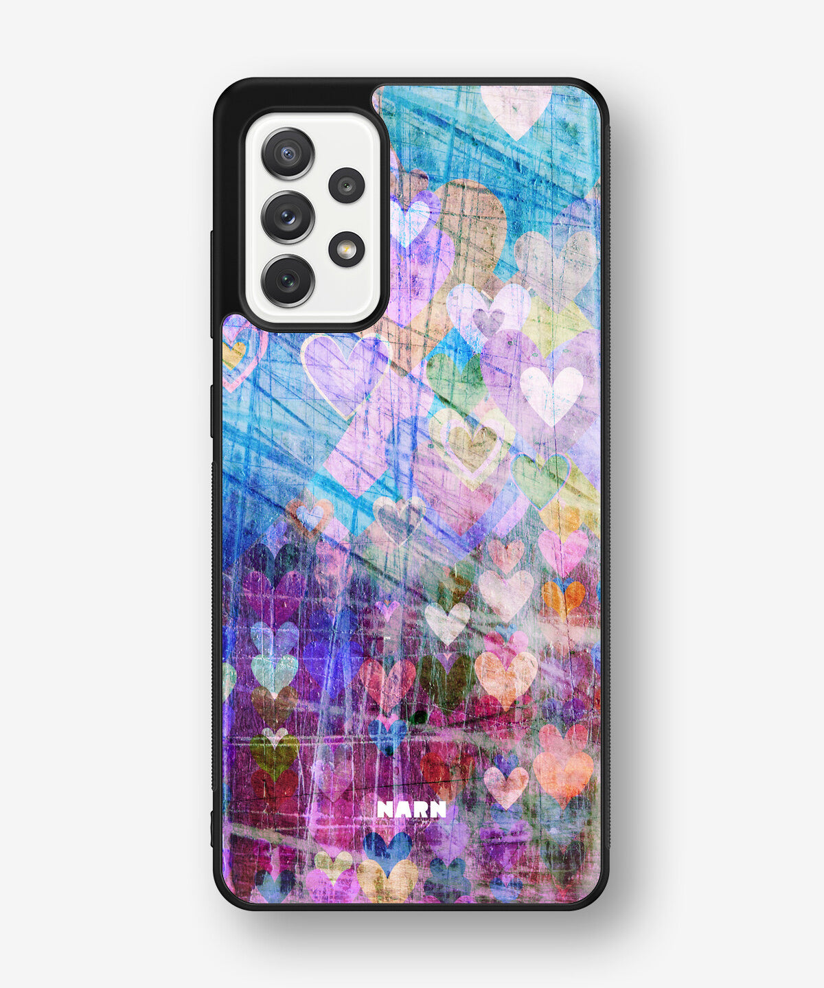 Samsung Galaxy A52 / A52s 5G Hard Case – Purple Hearts - View 1