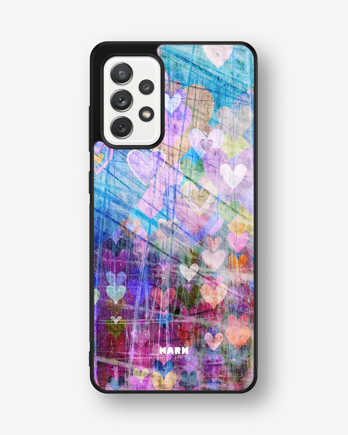 Samsung Galaxy A52 / A52s 5G Hard Case – Purple Hearts - View 1