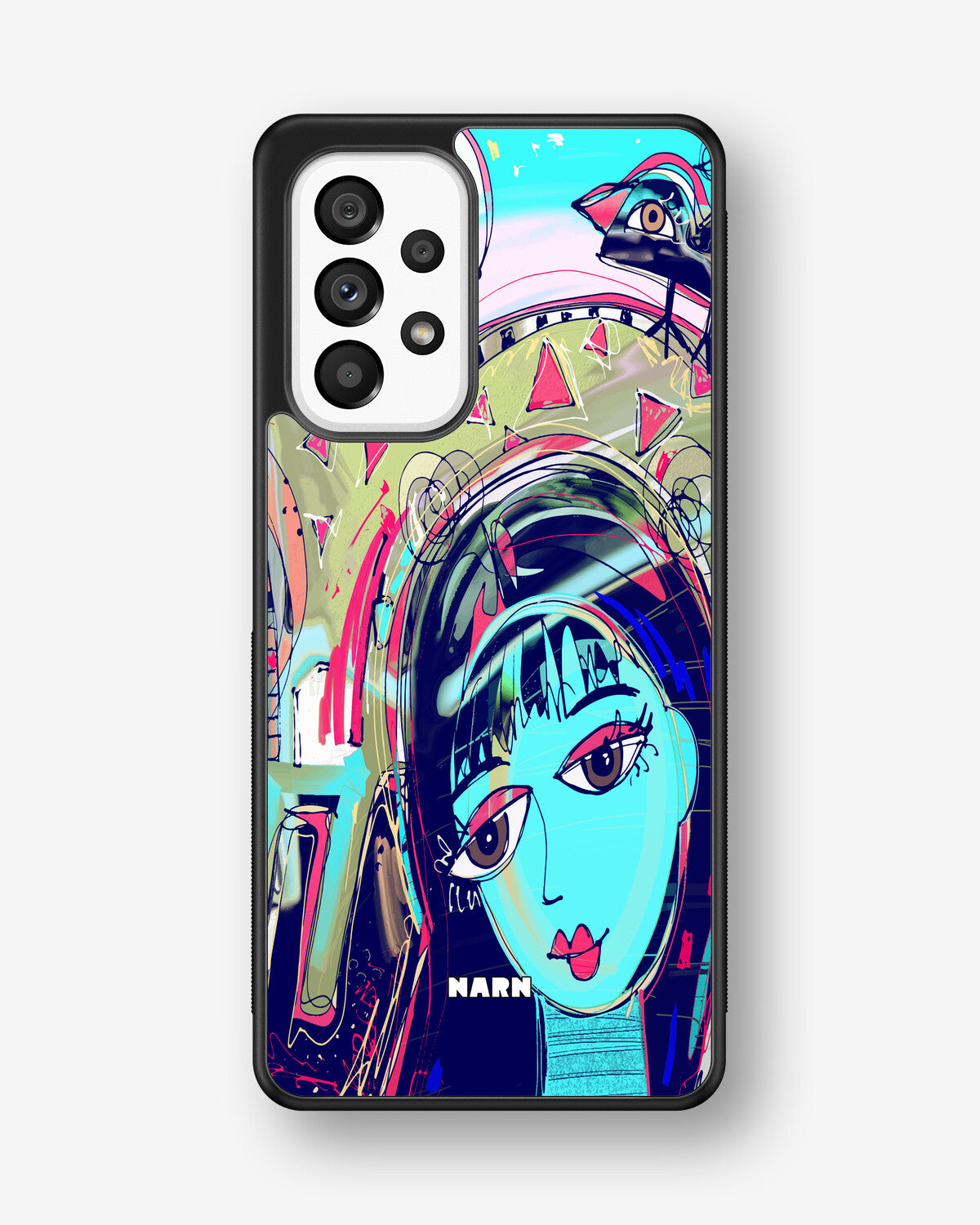 Samsung Galaxy A53 5G Hard Case – Abstract Cat - View 1