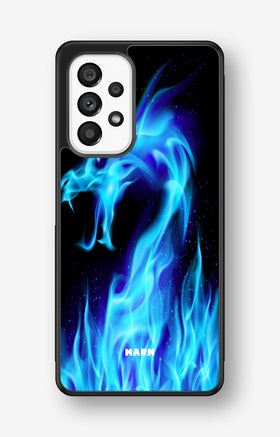 Samsung Galaxy A53 5G Hard Case – Blue Flames Dragon - View 1