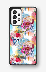 Samsung Galaxy A53 5G Hard Case – Flowered Skulls - View 1