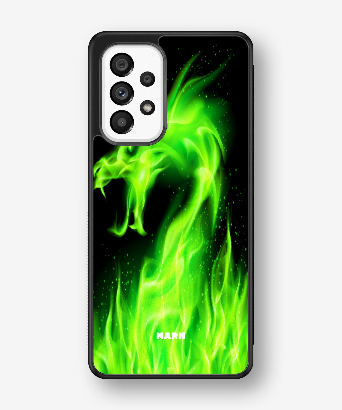 Samsung Galaxy A53 5G Hard Case – Green Flames Dragon - View 1