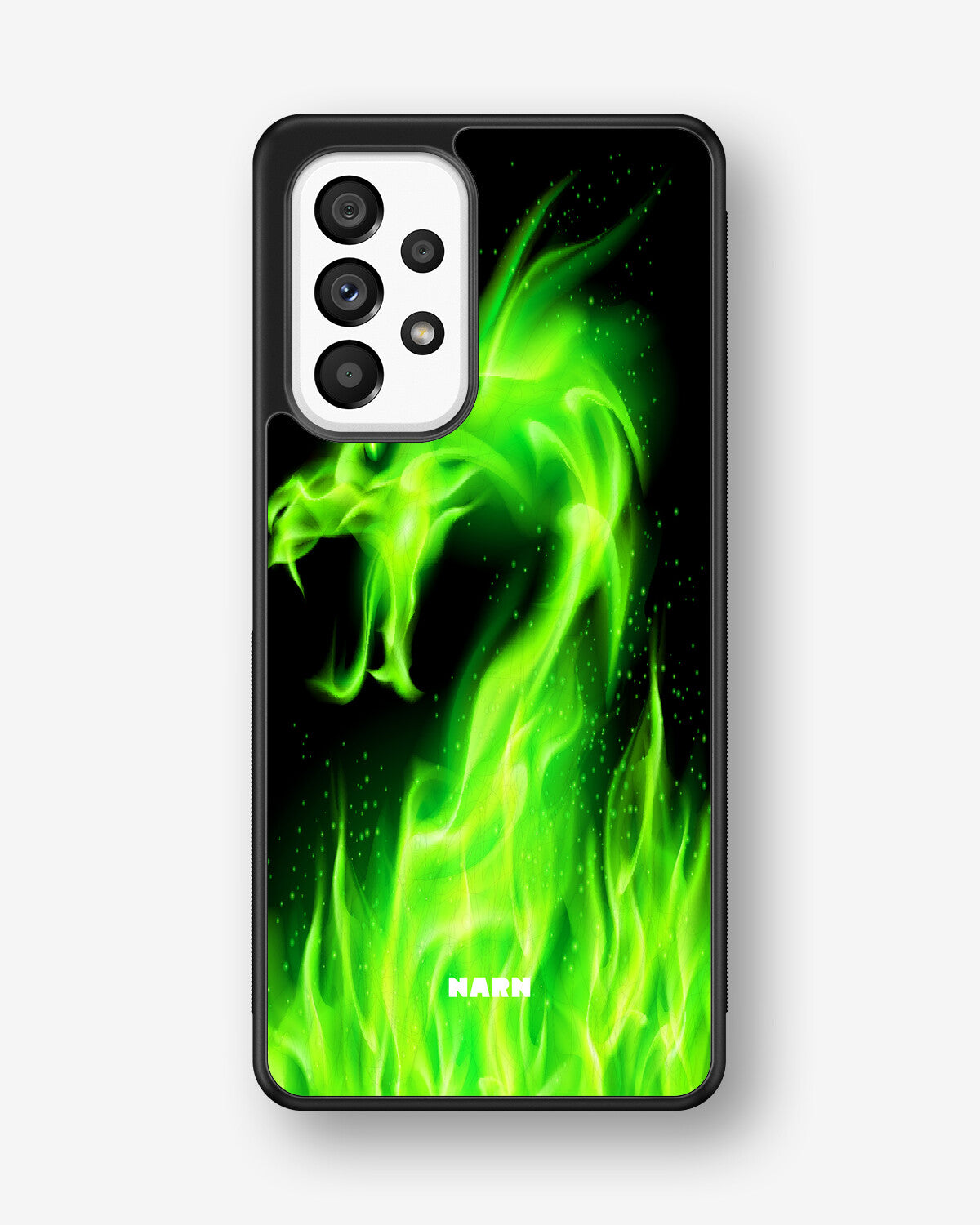 Samsung Galaxy A53 5G Hard Case – Green Flames Dragon - View 1