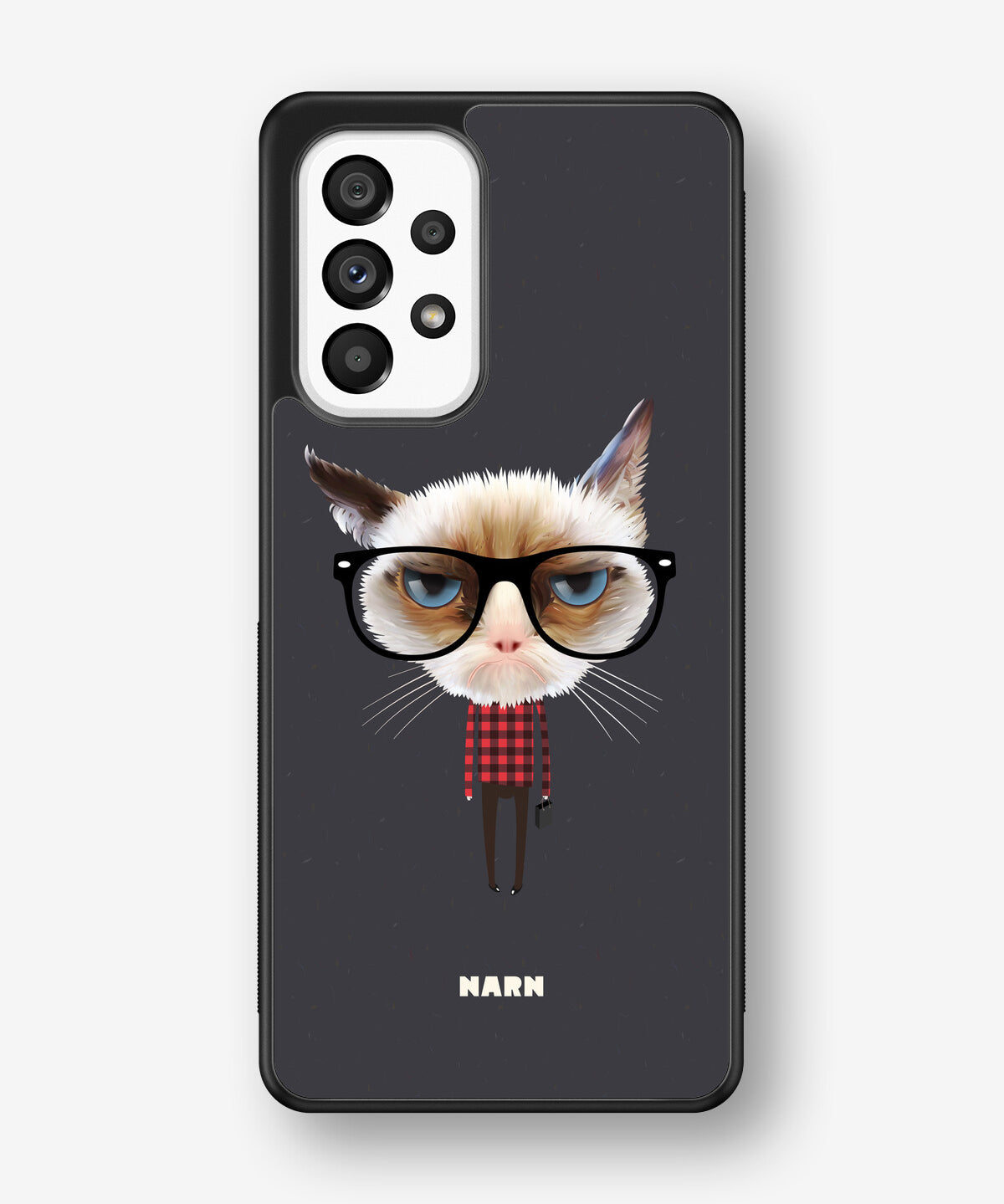 Samsung Galaxy A53 5G Hard Case – Hipster Cat - View 1