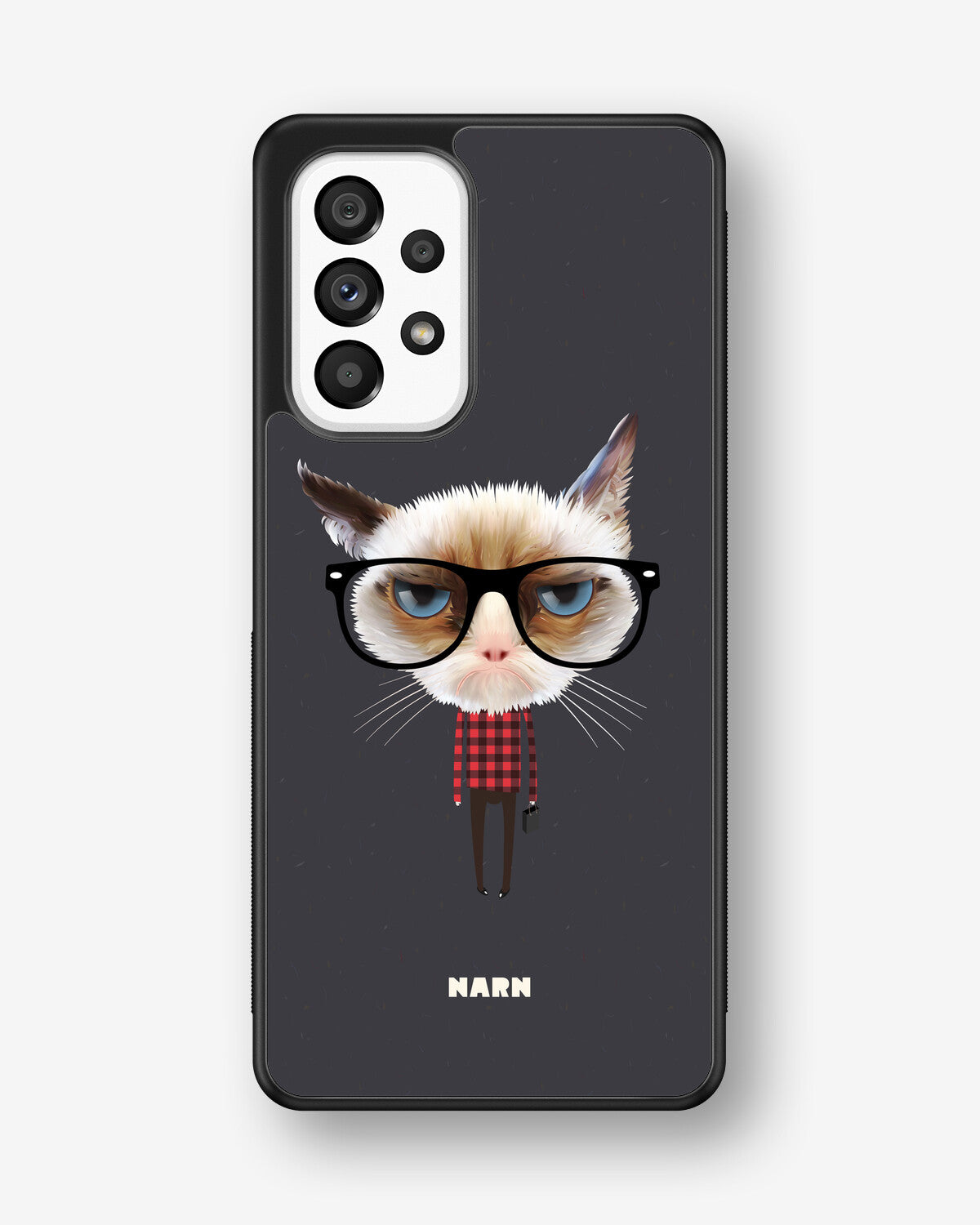 Samsung Galaxy A53 5G Hard Case – Hipster Cat - View 1
