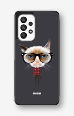 Samsung Galaxy A53 5G Hard Case – Hipster Cat - View 1