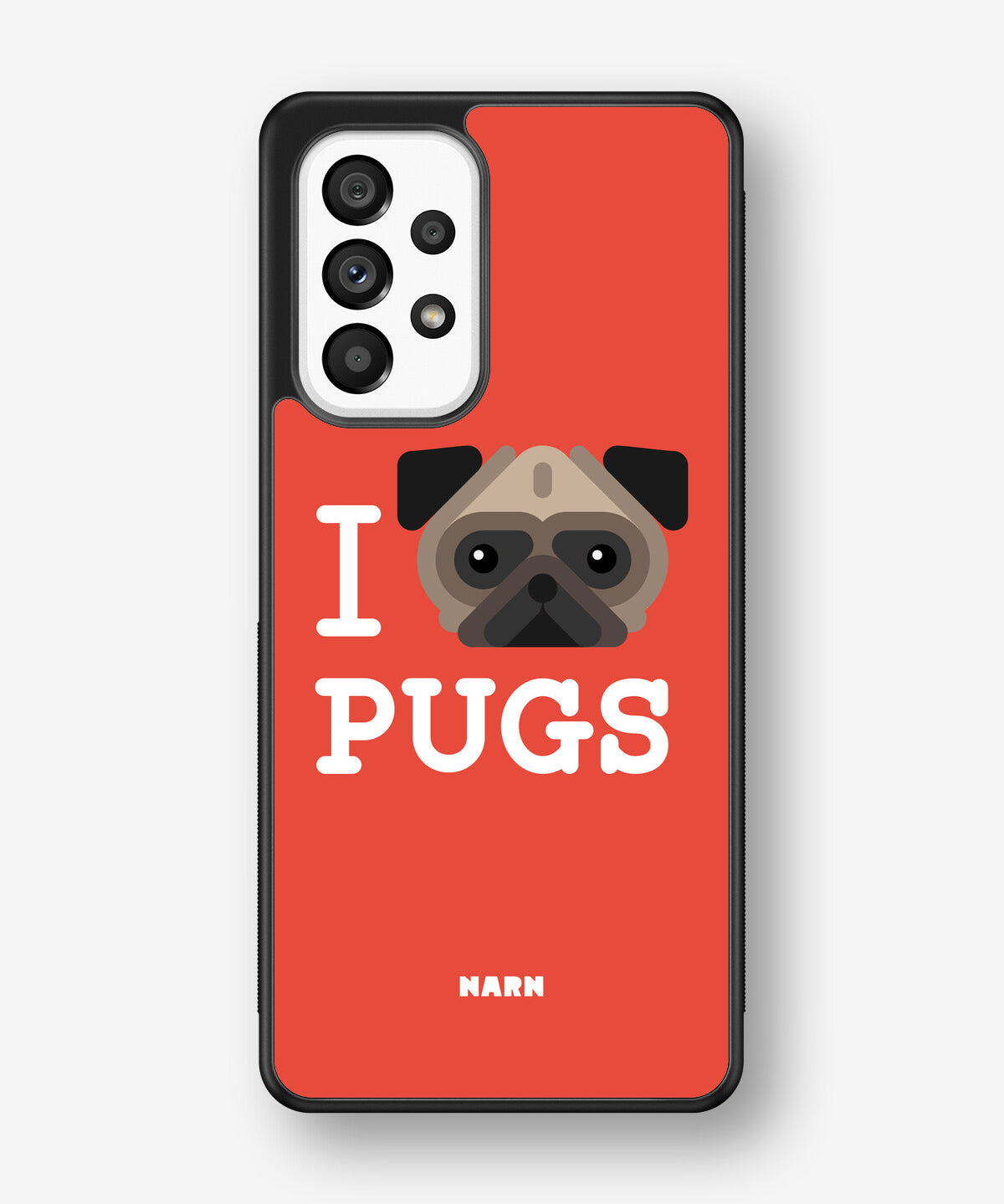 Samsung Galaxy A53 5G Hard Case – I Love Pugs - View 1