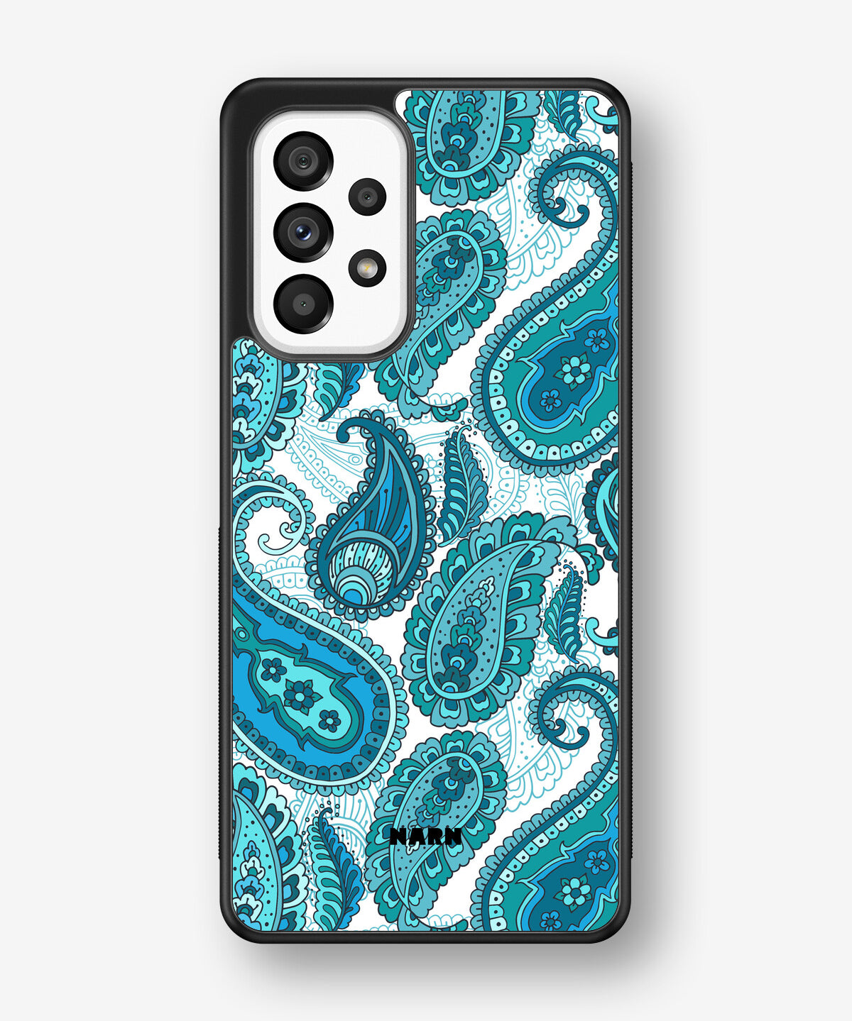 Samsung Galaxy A53 5G Hard Case – Turquoise Paisley - View 1