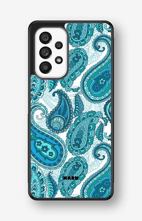 Samsung Galaxy A53 5G Hard Case – Turquoise Paisley - View 1