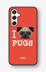 Samsung Galaxy A54 5G Hard Case – I Love Pugs - View 1
