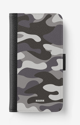 Samsung Galaxy A6 (2018) Wallet Case - Grey Camo - View 1